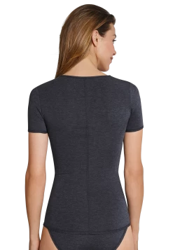 Schiesser Basic Shirt 10403897 -Sportmode Geschäft 155413 804 back Schiesser Nearly Nude nachtblaues T Shirt fuer Damen