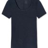 Schiesser Basic Shirt 10403897 -Sportmode Geschäft 155413 804 detail1 Schiesser Nearly Nude nachtblaues T Shirt fuer Damen