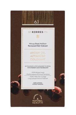 KORRES ARGAN OIL Hochentwickelte Haarcoloration Ash Dark Blonde / Dunkelblond Ash 6.1 10688421