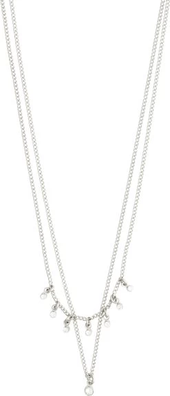 Pilgrim SIA Recycelte Halskette 2-in-1-Set, Versilbert 10714442