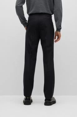 Boss REGULAR-FIT HOSE AUS SCHURWOLLE Lenon-MM-224 10665629 -Sportmode Geschäft BOSS Black FallWinter 22 001 50480544 4