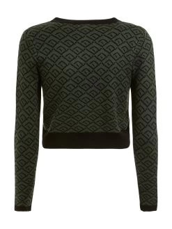 Guess Jacquard-Strickjacke 10674960 -Sportmode Geschäft GHOST W2BR55Z2YK2 P84Z ALT1