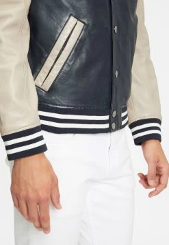 Gipsy Lederblouson 10681296 -Sportmode Geschäft GMBluno 2 LAORV navy beige 4m