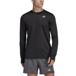 Adidas Own The Run Laufshirt Langarm 10680736 -Sportmode Geschäft HM8436 4 APPAREL On Model Front View transparent