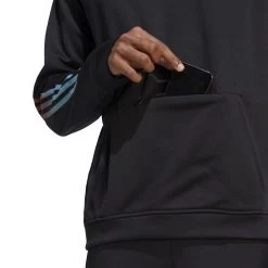 Adidas Train Icons 3-Streifen Training Hoodie 10680761 -Sportmode Geschäft HS7513 7 APPAREL On Model Detail View 1 transparent