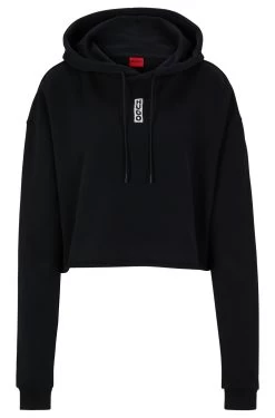 Hugo Cropped-Hoodie Mit Vertikalem Logo 10705854