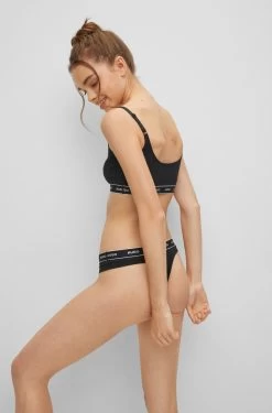 Hugo DREIER-PACK TANGAS AUS STRETCH-BAUMWOLLE MIT LOGO AM BUND TRIPLET THONG STRIPE 10682304 -Sportmode Geschäft HUGO Womensw PreFall 22 001 50469681 3