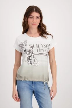 Monari Farbverlauf T Shirt Mit Schmetterlingen 10728499